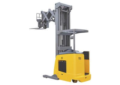 China Double Scissor Forks Narrow Aisle Truck , 1600kg Reach Truck Forklift for sale