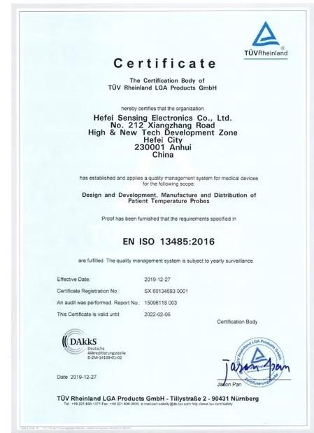 EN ISO 13485:2016 - Hefei XIXI Electronics Co., ltd