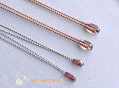 China Radial Glass Coated Chip Thermistors for AIRMATIC MF57 series with Head Size 1.6mm & 2.3mm for sale