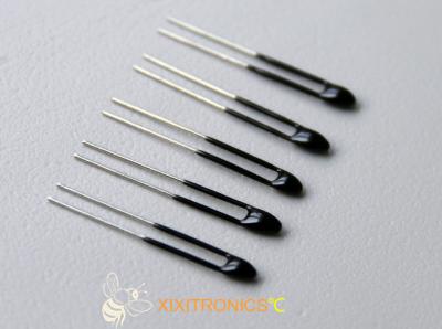 China 10K, 50K, 100K, 200K,1M, 2M Extended Upper Leads Epoxy Coated NTC Thermistor for sale