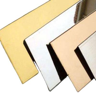 China Fireproof Decoiling Mirror Stainless Steel Sheet Gold 0.8 Mm Durable for sale