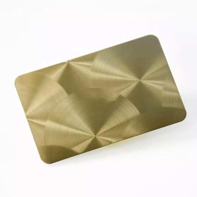 China Anticorrosive Gold Etched Stainless Steel Sheet Acid Resistant PVD Finish for sale
