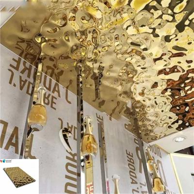 China Stamped 316L Water Ripple Metal Sheet , Acid Resistant Hammered Steel Plate for sale