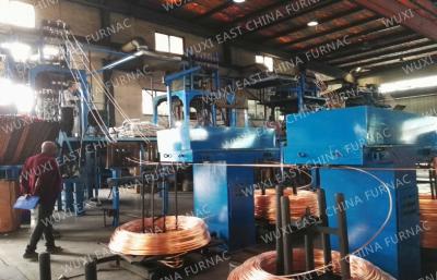 China Máquina de carcaça contínua ascendente de Rod de fio para o alumínio de bronze de cobre de bronze à venda