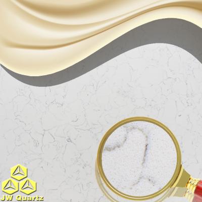 China JW-5112 Early Winter-White Artificial Quartz Stone Slab with black stripe for sale