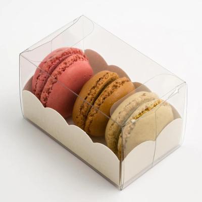 China PET Multi Specification Chocolate Biscuit Macaron Cake Gift Box Ivory Board for sale