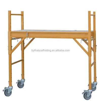 China Telescopic Andamio Indoor Metal Portable Baker Scaffolding With Adjustable Casters for sale