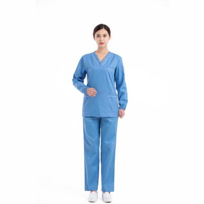 Китай Custom Nursing Scrub Jogger Hospital Sets Reusable Stretchy Beautician Scrubs Uniforms Nurse Uniform Medical Scrubs продается