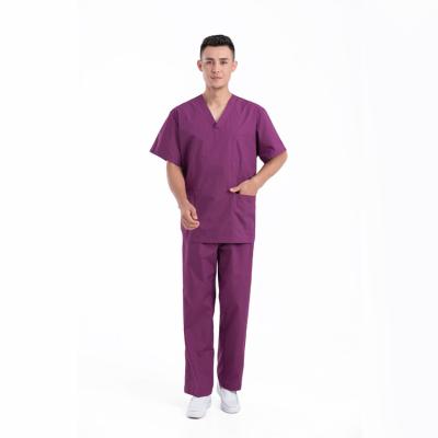 中国 Hight Waisted Reusable Suits Jogger Style Doctor Nurse Scrub Suit Sets Medical Clinic Blue Uniform Hospital Uniforms 販売のため