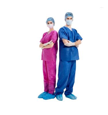 China Short sleeves Disposable Scrub Suits , FDA Medical Scrub Suits Uniforms for sale