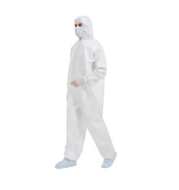China Clinic Uniform Disposable Protective Coverall Zipper front for sale