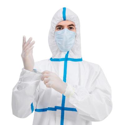 China Germ free 95 BFE Disposable Protective Coverall Microporous for sale