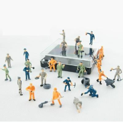China 1:87 color railroad scale figures--model worker figure,1/87 figures,HO Scale miniature Figures for sale
