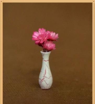 China escala vasos de flores escultura-ABS miniatura, vasos de plástico, materiais de decoração de interiores à venda