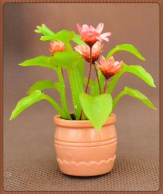 China model potted plants,model doll house decration,decoration flower,artificial pot,G scale potted for sale