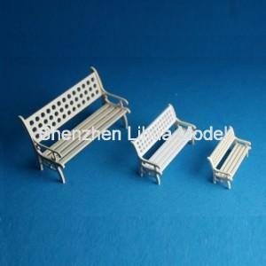 China cadeira modelo do parque----cadeiras modelo da escala, 1:50 modelo da escala da mobília da casa, banco de parque falsificado, à venda