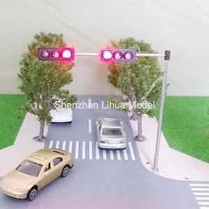 China o mini poste de luz modelo do metal do sinal do aspecto do tráfego Light-3, modela três luzes de sinal do aspecto à venda