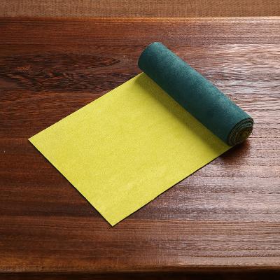 China Sueded fabric/Microfiber Customized Table Mats / Placemats for Tea table, Coffee table Two tone Fluorescent+Dark Green for sale