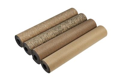 China Thermal Printing Eco Organic Cork Rubber Anti-Tear Durable Patterned Yoga Mat/Cork Yoga Match for sale