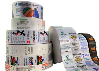 China Printed Garment Recycled Polyester Care Label Symbols Meaning Washing Instruction Labels for sale