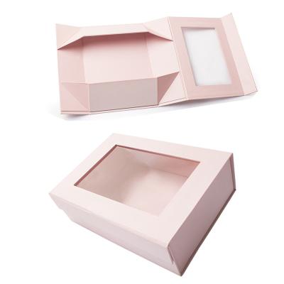 China Custom Luxe Gift Packaging Kartonnen Doos Met Doorzichtige Venster Artwork Printing Manufacturer Te koop