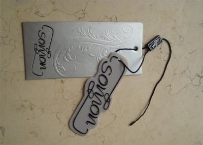 China Custom Silver Garment Tags And Labels Plastic Swing Hang Tags Manufacturers for sale