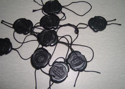 China Custom Plastic Hanging Tags Engraved Black Plastic Name Tags With Loop Lock String for sale