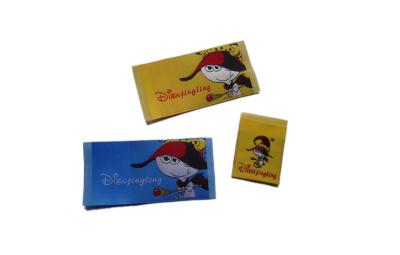 China Custom Woven Clothing Labels Fabric Labels Woven Tags For Kids Clothing Factory for sale