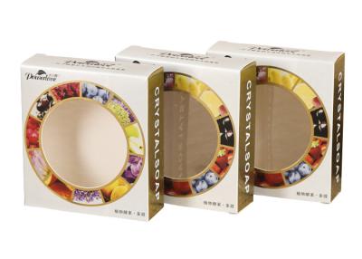 China Caixa de sabão de papel de arte personalizada caixa de embalagem caixa de janela com impressão de arte à venda