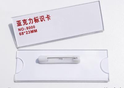 Chine Impression offset en plastique claire de supports d'insignes d'étiquette de nom avec le papier de nom d'insertion à vendre