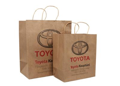 China Custom Eco-Friendly Brown Kraft Paper Shopping Bags With Logo Printing Supplier for sale