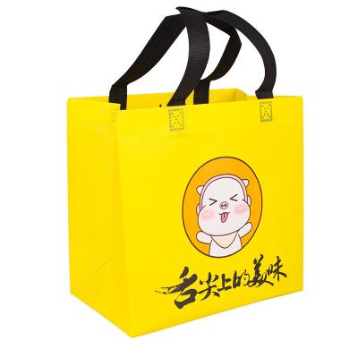 Chine Poignée 100% molle matérielle de achat non tissée colorée de boucle de la Vierge pp de sacs d'emballage à vendre