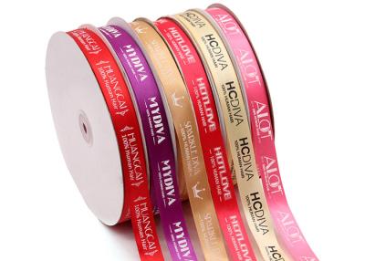 China Satin Custom Printed Ribbon 100% Polyester Material Multi - Color For Packaging Gift for sale