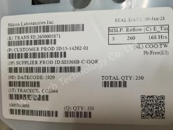 China SI5368B-C-GQ Geradores de relógio Produtos de suporte relógio atenuador de jitter de qualquer frequência à venda