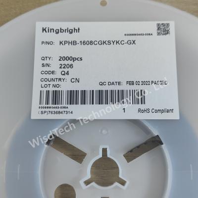 중국 KPHB-1608CGKSYKC-GX 표준 LED SMD 고전력 LED 판매용