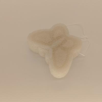 China Butterfly Shape Konjac Facial Sponge Set Yellow Body Shop Soft Facial Sponge 5g for sale