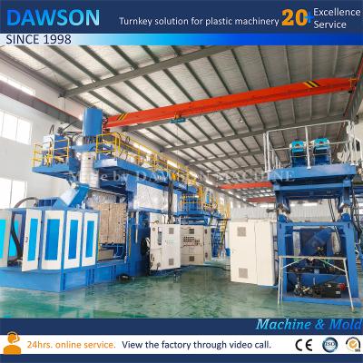 China Vollautomatische 1000-Liter-Blasformmaschine mit Akkumulatorkopf 500 kg/h Leistung und 2200 kN Klemmkraft zu verkaufen