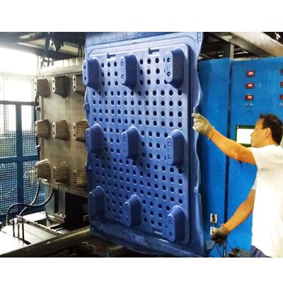 China Billige Hochleistungskunststoffpalette-Kisten-Kästen, die Ansammlungs-Art-Blasformen-Maschine der Maschinerie-150 herstellen zu verkaufen