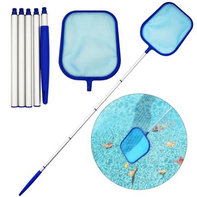 China Easy Install Professional Pool Cleaning Net Set with Pole Aluminum Pool Accessories Pool Foil Skimmer Cleaning Net for sale