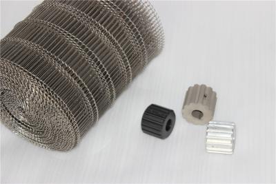 China Metal Flat Flex Wire Mesh Conveyor Belt 1.0- 4.0 Mm Dia Smooth Surface Fire Prevention for sale