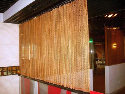 China Decorative Wire Mesh Curtain Coil Drapery Stainless Steel / Aluminum Materials for sale