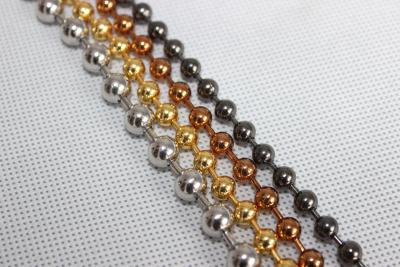 China Hanging Ball Chain Beaded Wire Mesh Curtain Shimmer Metal Area Separators for sale
