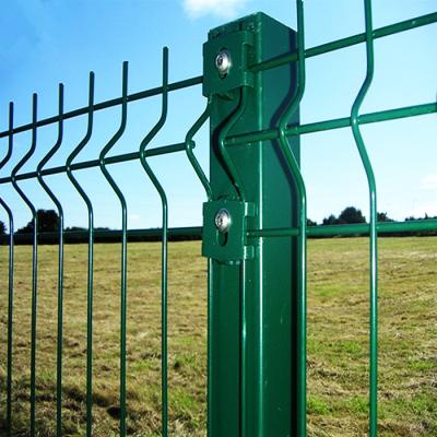 China Folding Curved PVC Coated Steel Wire Fencing , Heavy Gauge Wire Fence Panels For School for sale