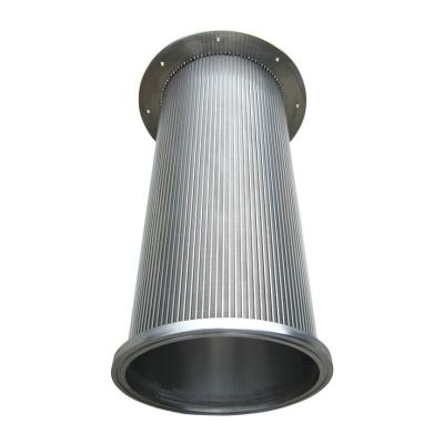 China Tela de aço inoxidável do cilindro de gerencio do filtro do fio da cunha para a máquina da polpa à venda