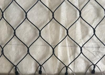 China Black Oxide Coated Stainless Steel Netting Mesh , Wire Cable Netting Anti Weather for sale