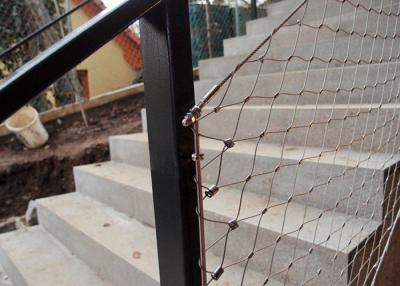 China Decorative Ferrule Flexible Stainless Steel Wire Rope Mesh Fence For Stair Railing for sale
