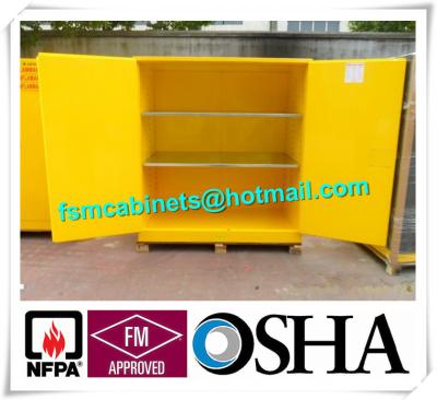 Chine Cabinets jaunes de sécurité du travail, meubles de rangement de preuve de flamme pour le produit chimique de rebut à vendre