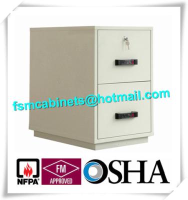 China Waterproof Fire Resistant File Cabinets , Fire Safe File Cabinet With 2 Drawer for sale