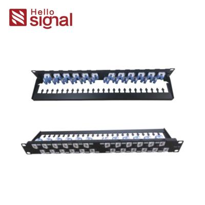 China UTP CAT6A Unshielded Patch Panel Cat6 Tool free 24 Port 1U Unshielded UTP RJ45 network Patch Panel Removable for sale