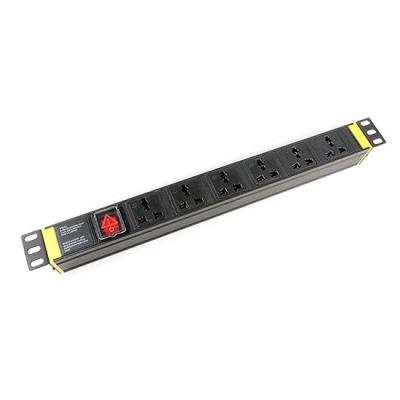 China 1U 6 way Cabinet PDU with Switch 250V, 10A Universal for sale